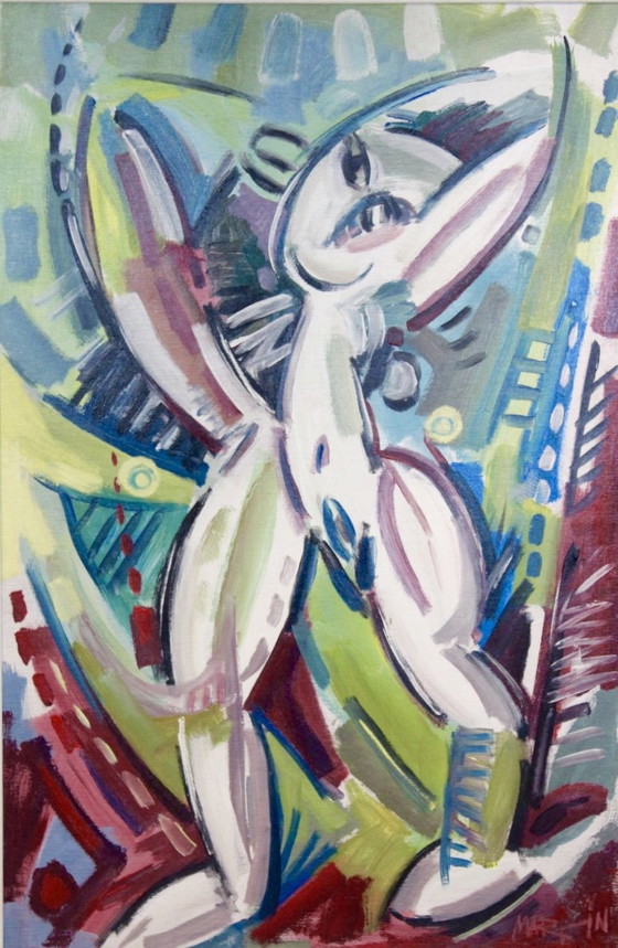 Martin Wollmer, Dipinto Moderno Astratto, Artista COBRA, Dipinti e disegni, Bianco (foto 2 di 9)