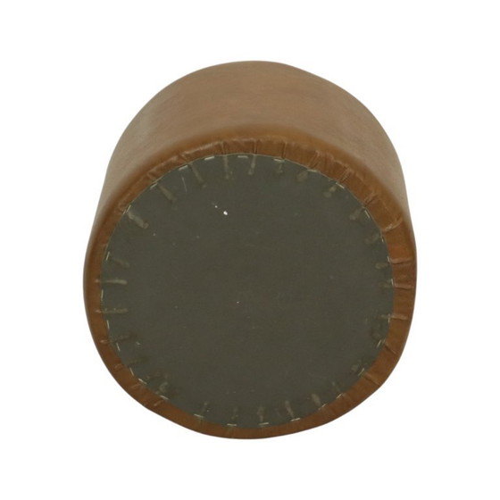 Image 1 of Tabouret Vintage Rond Marron Stermotif Skai