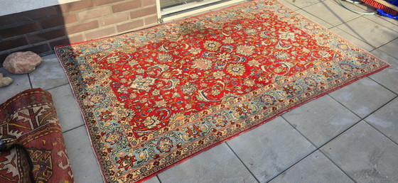 Image 1 of Antiek zijden tapijt Ghom Perzisch tapijt 210x135cm handgeknoopt