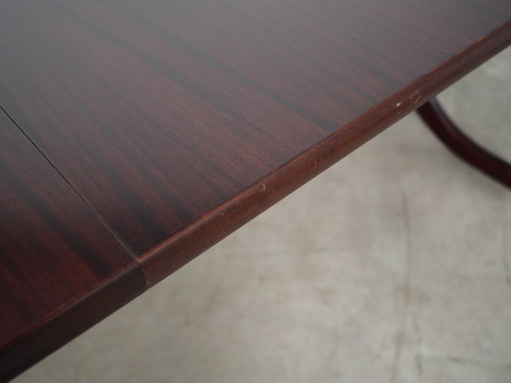Image 1 of Round mahogany table, Danish design, 1970s, manufactured in Denmark