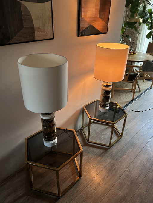 Richmond Interiors – Set luxe goud marmer tafellampen