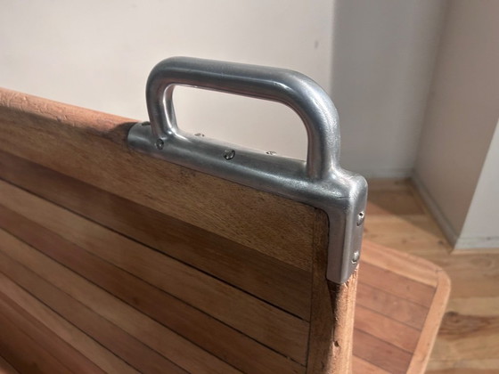 Image 1 of Vintage mid-century train bench
