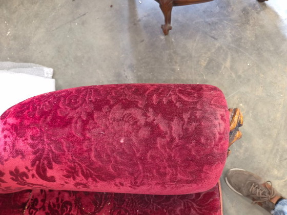 2 Baroque Throne Armchairs – Velvet, Wood (photo 10 of 10)