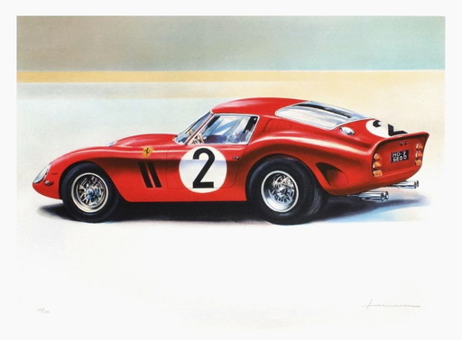 Jean HIRLIMANN Ferrari 250 GTO - 2 Signed lithograph