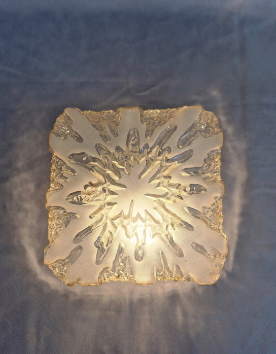 Image 1 of Vintage Honsel Glass Flush Mount Ceiling/Wall Light E27 – Mid Century Modern Design