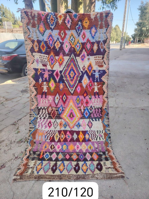 Handgeknoopt Berber kleed wol 210x120cm