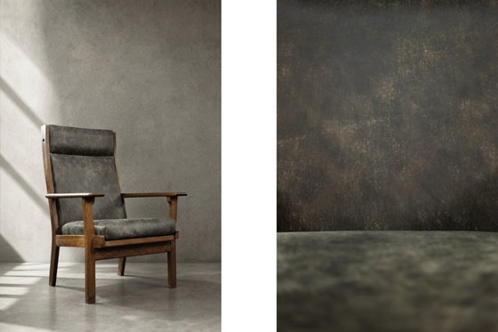 Image 1 of Vintage Mid-Century Danish Modern Model GE-181-A Armchair by Hans J. Wegner for Getama, 1950s