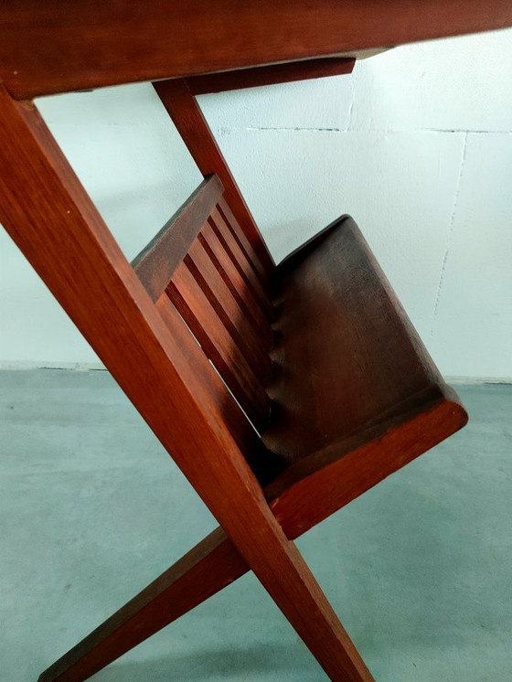 Image 1 of Vintage 1950s/60s book table side table magazine table (Van Teeffelen style)