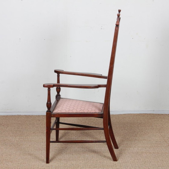 Image 1 of English armchair attributed to J.S. Henry, late 19th century