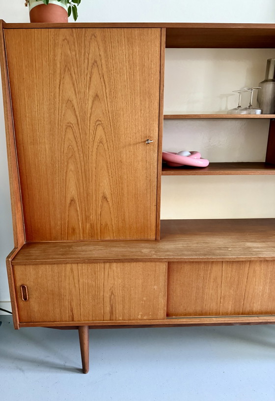 Beautiful Vintage Design High Board / Wall Unit – VDE Bergmeubel – Teak Wood – 1960s (photo 3 of 8)