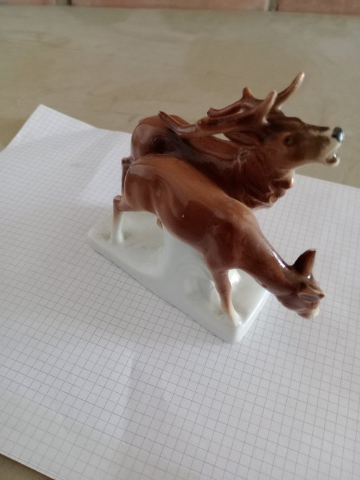 Vintage porseleinen hert