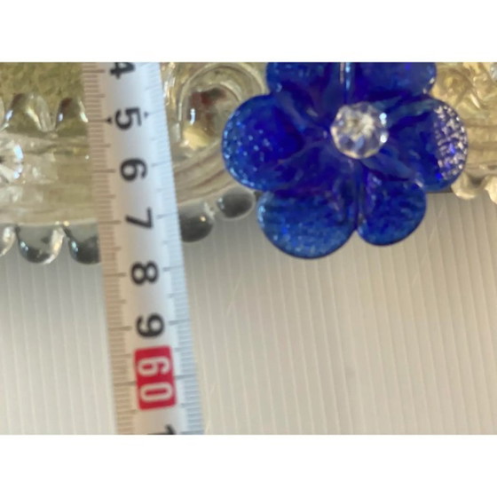 Image 1 of Espejo ovalado veneciano tallado a mano en cristal de Murano, principios del siglo XXI