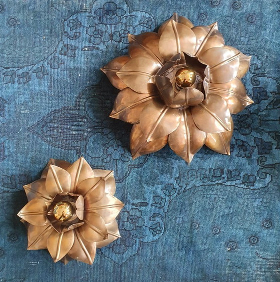 Image 1 of Juego XL de apliques florales de pared/techo - Banci Firenze - Mid-Century - Hollywood Regency