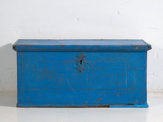 Antique blue chest (c.1920) #40 – Chest of drawers (photo 23 of 40)