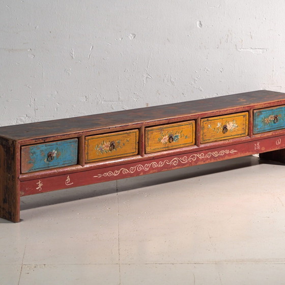 Mobile basso antico in legno di olmo – Cina, circa 1900 – Credenze con vetrina, Iron (photo 4 of 40)