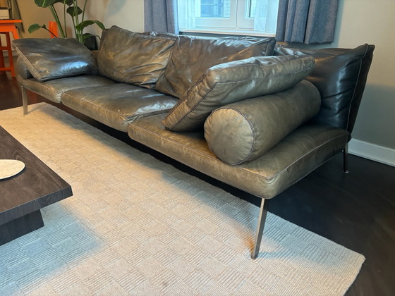 Flexform Happy sofa by Antonio Citterio, 3-5 seaters, Leather, Black (photo 4 of 7)
