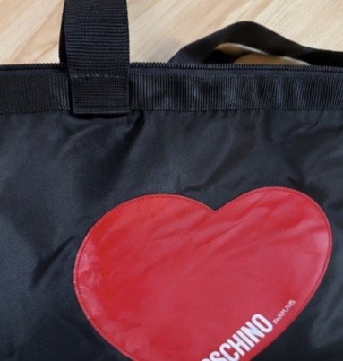 Moschino Beach Bag/Shopper Black With Red Heart – NEW – Shoulder bags, Nylon (photo 5 of 5)
