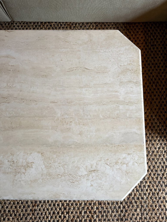 Image 1 of Tavolino da caffè in marmo travertino vintage