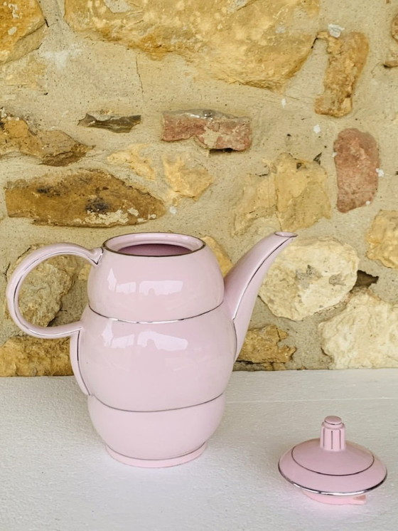 Image 1 of Art Deco theepot van RGK, Tsjechoslowakije, jaren 1930