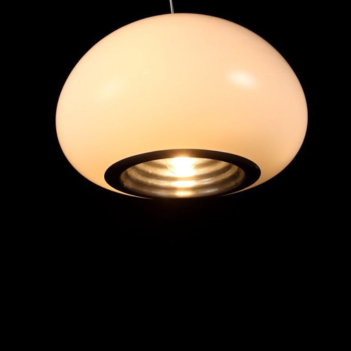 Suspension « Noir et Blanc » exceptionnelle d’Achille & Pier Giacomo Castiglioni pour Flos – État impeccable – 1968