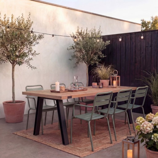 Tavolo da giardino laterale da esterno, 230x100cm