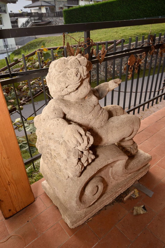 Late 19th Century Italian Carved Stone Putto – Sculpture, Vintage (photo 39 of 39)