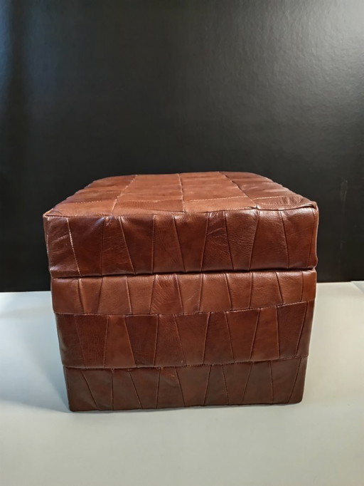 Vintage patchwork pouf / chest de Sede