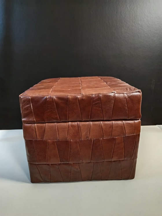 Image 1 of Vintage patchwork pouf / chest de Sede