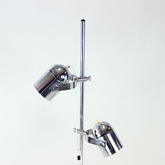 Lampada da terra vintage Combi Lux cromata con doppio faretto, Cecoslovacchia, anni '70 – Lidokov (photo 4 of 13)