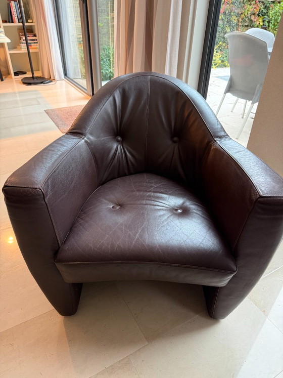 Poltrone in pelle marrone Leolux - set di 2 (foto 5 di 7)