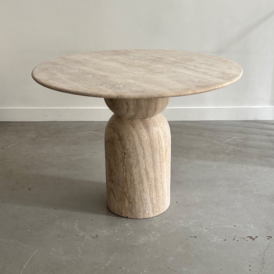 Image 1 of Travertine dining table