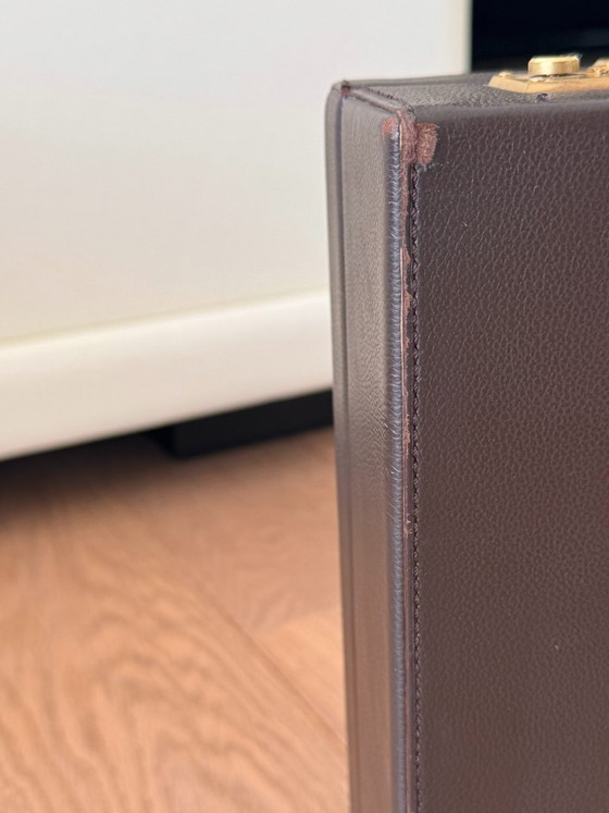 Porte-documents DELVAUX en cuir marron foncé – Autres sacs, Calfskin (photo 6 of 8)