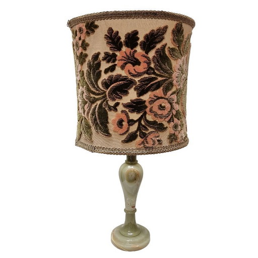 Vintage table lamp with onyx base