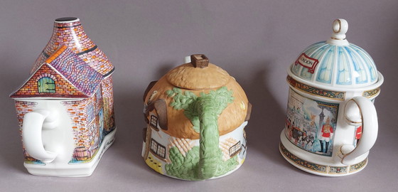 Image 1 of Ensemble de théières en céramique vintage - Royaume-Uni 1960-1970