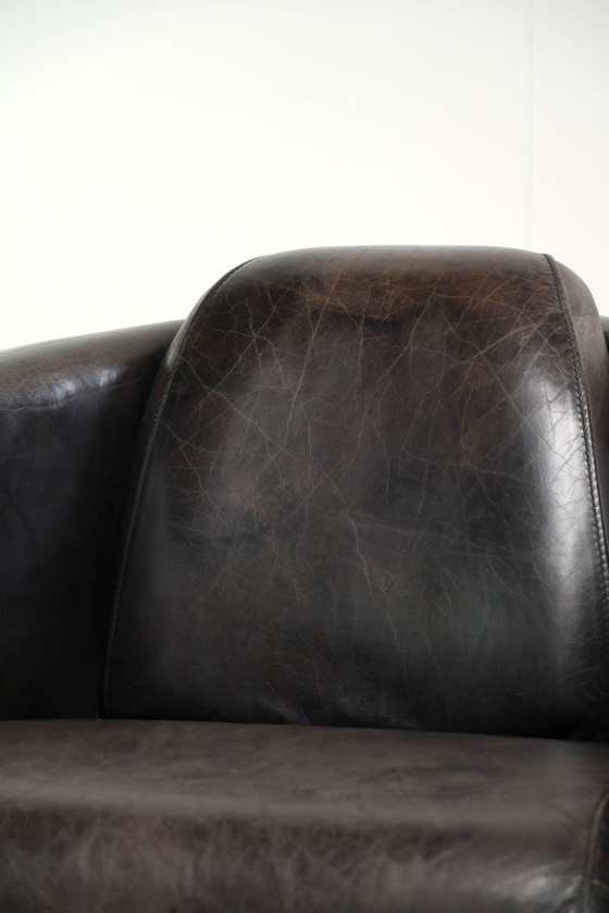 Aviator design armchair in grained cowhide with a comfortable seat – Leather, Modern (photo 11 of 13)