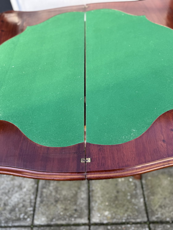 Image 1 of Mesa de juegos de caoba estilo Luis XIII
