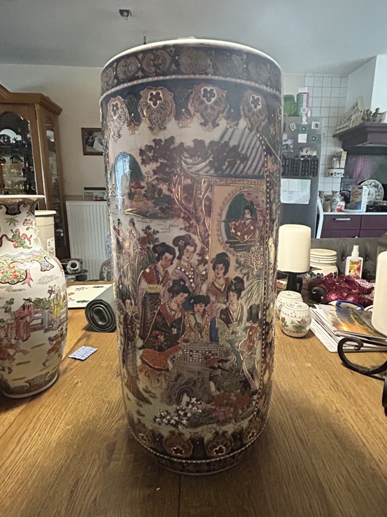 Image 1 of Japanese Satsuma umbrella stand 46x21 centimeters
