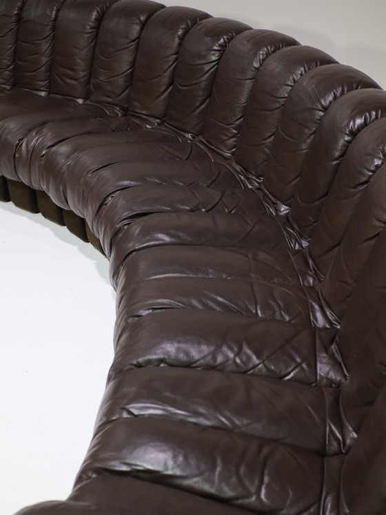 Image 1 of Divano DS-600 Non-Stop Snake De Sede anni '70 in pelle marrone
