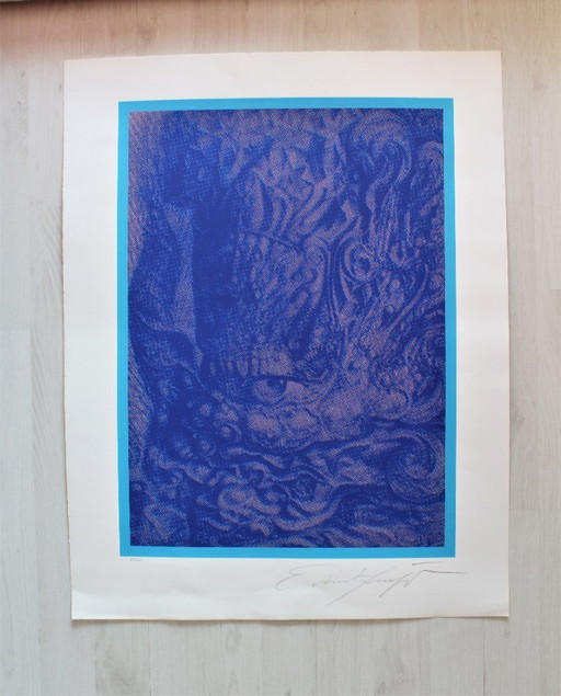 Ernst Fuchs - "Head of a Cherub" - Edition of 200 - Signed - Numbered - (64.5 x 50 cm)