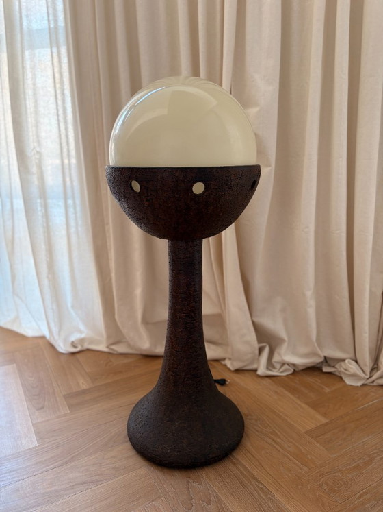 Image 1 of Large Doria Leuchten Vintage Ceramic Brutalist Floor Lamp