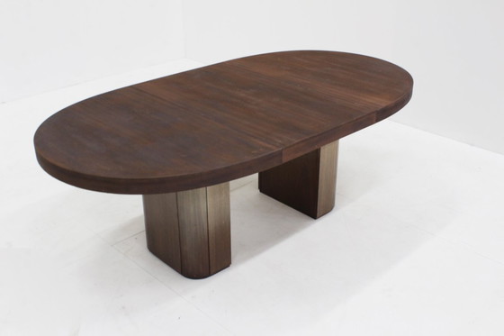 Image 1 of Vintage oval extendable dining table Alma Möbel