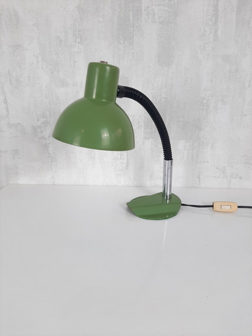 Hala Zeist Modell 704A, Vintage Grün Tischlampe, Schreibtischlampe