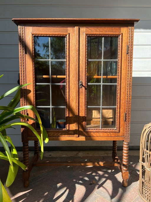 Bellissima vetrina/libreria/mobile bar inglese antico/vintage