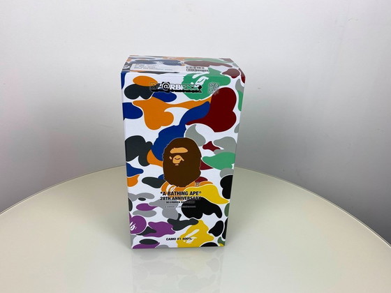 Image 1 of Bearbrick bape A bathing APE 28. Jubiläum 01 Camo #1 400% Medicom