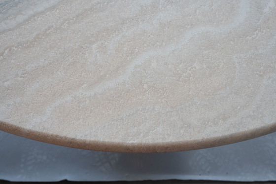 Angelo Mangiarotti M1 Dining Table Travertine Marble 130cm (photo 4 of 15)