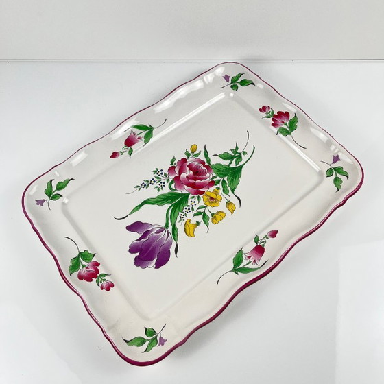 Image 1 of Plat rectangulaire Modèle Réverbère par KG Lunéville