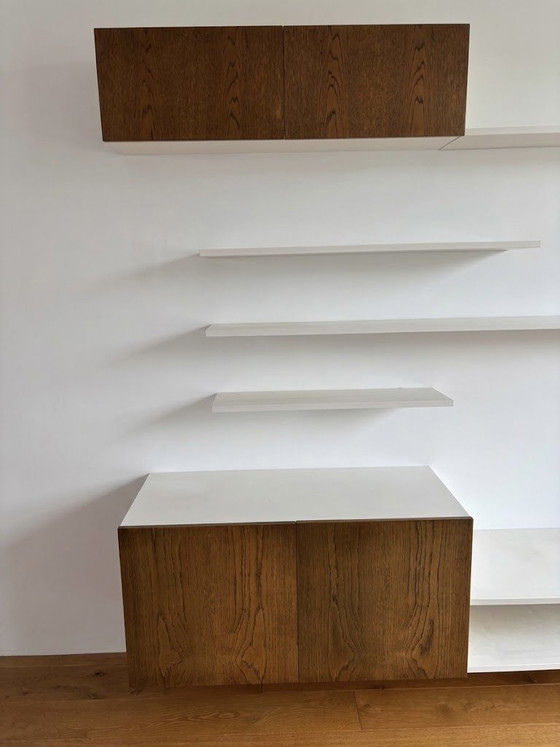 Vintage Floating Wall Unit by Van Banz Bord, 1970s – Wall cabinet, Glass, Wood (photo 3 of 7)