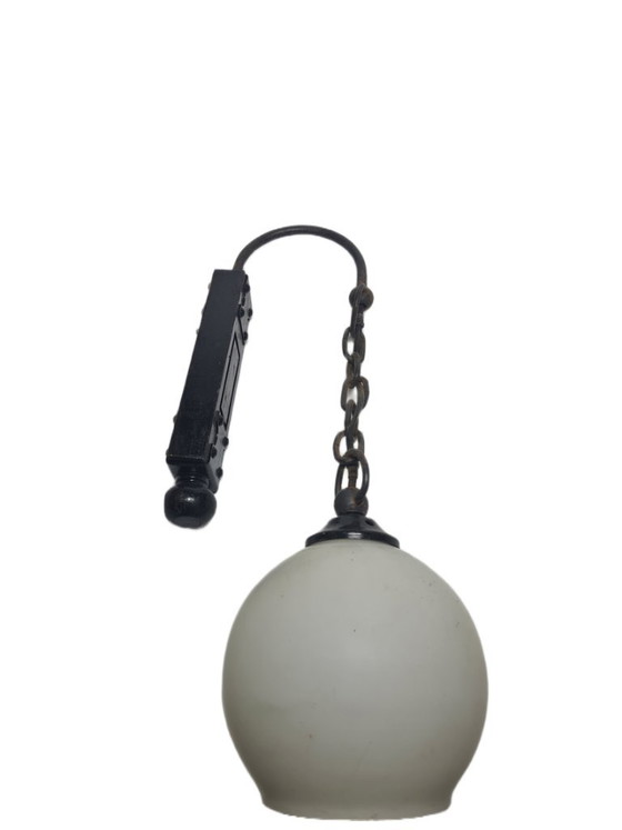 Communist Wall Lamp by Polam, Poland, 1980s – Wall lights, Glass, Metal (photo 5 of 7)