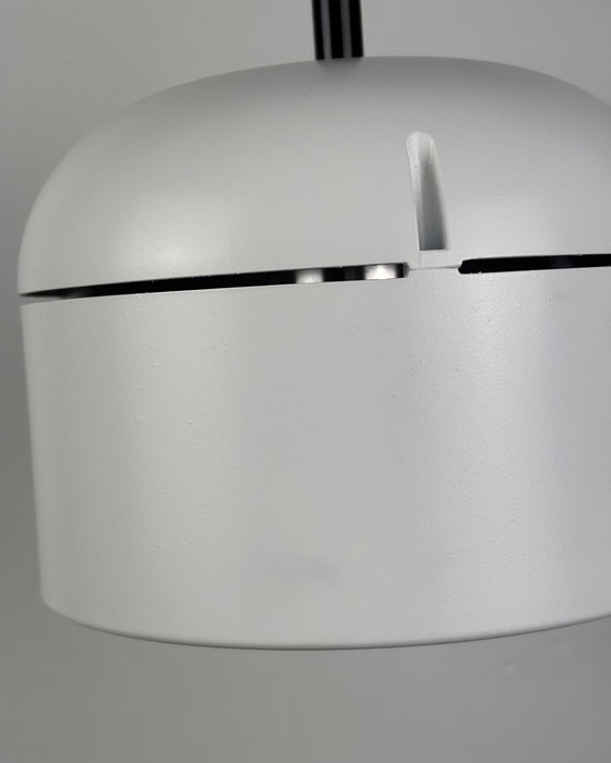 Image 1 of Staff Leuchten Arnold Berges Duo Matte white Vintage Pendant Lamp, Space Age, 70s, Mid Century, Industrial design, Germany 1970s