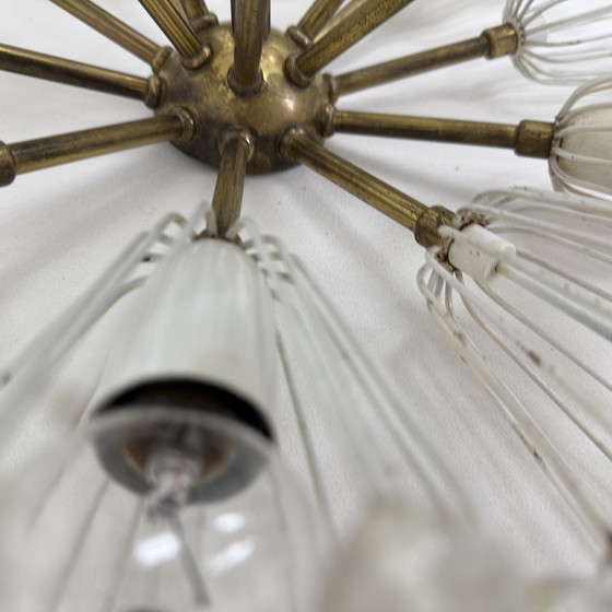 Image 1 of Sneeuwbal Plafondlamp van Emil Stejnar voor Rupert Nikoll, 1950